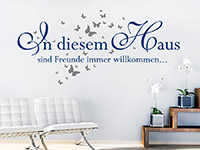 In diesem Haus sind Freunde Wandtattoo Willkommen in zwei Farben