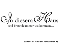 Wandtattoo In diesem Haus sind Freunde... Motivansicht