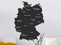 Wandtattoo Deutschlandkarte Bundesländer