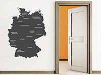 Wandtattoo Deutschlandkarte Bundesländer im Flur