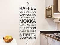 Wandtattoo Kaffee modern in der Küche