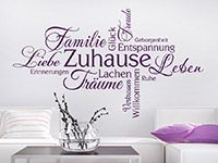 Wandtattoo Zuhause Wortwolke | Bild 4