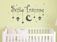 Wandtattoo Süße Träume im Babyzimmer