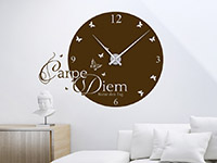 Wandtattoo Uhr Carpe Diem