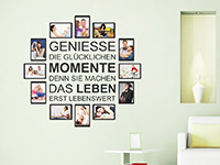 Wandtattoo Fotorahmen Glückliche Momente