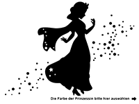 Wandtattoo Märchenprinzessin Motivansicht