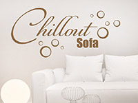 Wandtattoo Chillout Sofa im Wohnzimmer