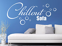 Lounge Wandtattoo Chillout Sofa in  weiß