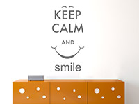 Wandtattoo Keep calm and smile