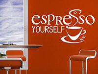 Wandtattoo Espresso yourself in der Küche
