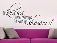 Wandtattoo If kisses were raindrops...