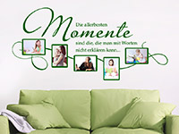 Wandtattoo Fotorahmen Die allerbesten Momente im Wohnzimmer