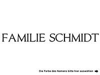 Wandtattoo Familienname zweifarbig Motivansicht