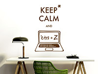 Wandtattoo Keep calm and ctrl + Z