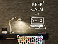 Wandtattoo Keep calm and ctrl + Z im Arbeitszimmer