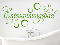 Wandtattoo Entspannungsbad im Badezimmer