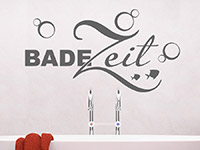 Badezeit Wandtattoo über der Badewanne