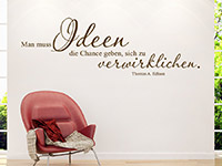 Wandtattoo Ideen verwirklichen auf heller Wandfläche