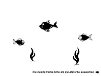 Wandtattoo Fische zweifarbig Motivansicht