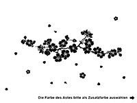 Wandtattoo Blühender Zweig Motivansicht