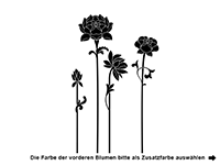 Wandtattoo Zweifarbige Blumen