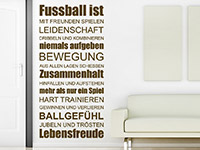 Wandtattoo Fußball ist... im Flur