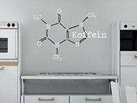 Wandtattoo Koffein Molekül zweifarbig | Bild 3