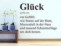 Wandtattoo Glück Definition