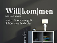 Wandtattoo Definition Willkommen | Bild 3