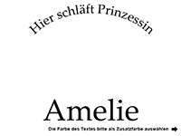 Wandtattoo Hier schläft Prinzessin...