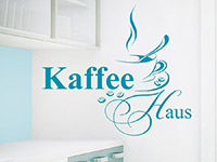 Wandtattoo Kaffeehaus in der Küche