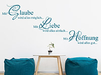 Wandtattoo Glaube Liebe Hoffnung | Bild 2