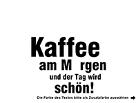 Wandtattoo Kaffee am Morgen Motivansicht