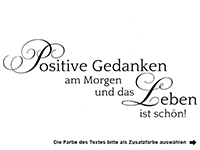 Wandtattoo Positive Gedanken Motivansicht