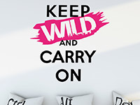 Wandtattoo Keep wild and carry on im Jugendzimmer