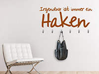 Wandtattoo Garderobe Immer ein Haken | Bild 4