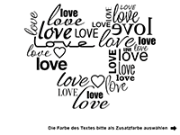 Wandtattoo Love Heart Motivansicht