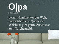 Wandtattoo Opa Definition