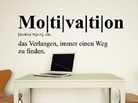 Wandtattoo Motivation Definition
