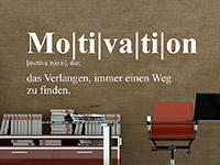 Wandtattoo Motivation Erklärung Arbeit im Büro