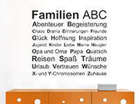 Wandtattoo Familien ABC