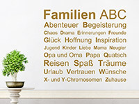 Wandtattoo Familien ABC im Flur