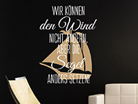 Wandtattoo Wir können den Wind nicht ändern im Wohnzimmer