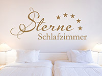 Sterne Schlafzimmer Wandtattoo über dem Bett