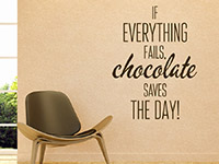 Wandtattoo If everything fails chocolate saves the day im Flur