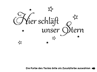 Wandtattoo Hier schläft unser Stern