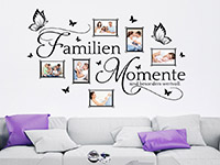 Wandtattoo Familienmomente sind wertvoll Fotorahmen | Bild 2