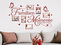 Foto Wandtattoo Bilderrahmen Familien Momente im Wohnzimmer