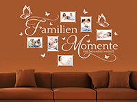 Fotorahmen Wandtattoo Bilderrahmen Familien Momente in weiÃŸ