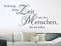 Wandtattoo Verbringe deine Zeit... im Wohnzimmer